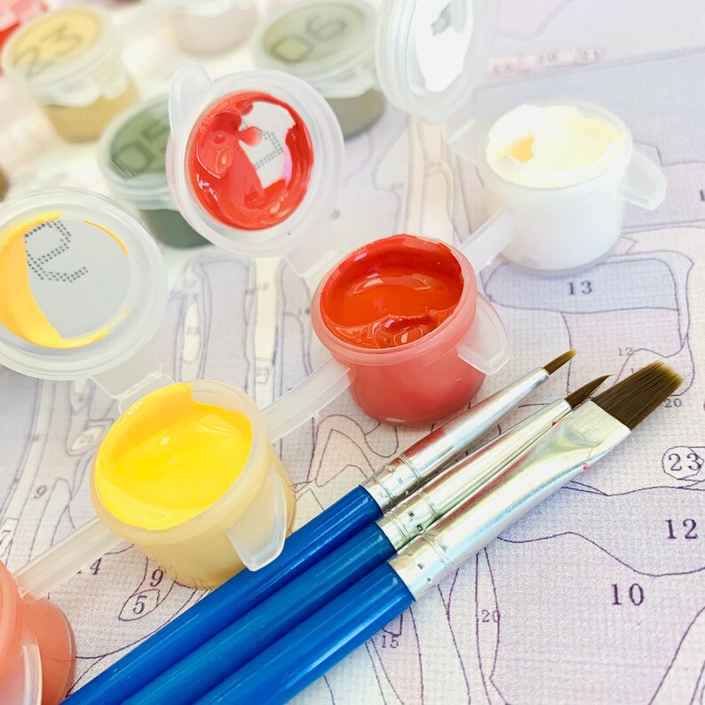 Succulent garden Paint by number kit adult DIY coloring by image 4