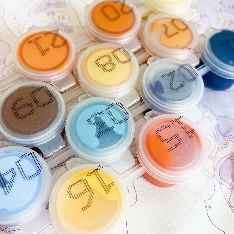 Succulent garden Paint by number kit adult DIY coloring by image 8