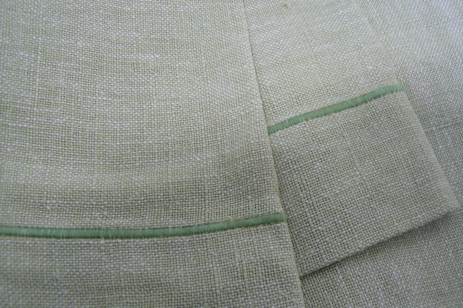 Table Cloth Sage Green Vintage Linen Rectangle Etsy