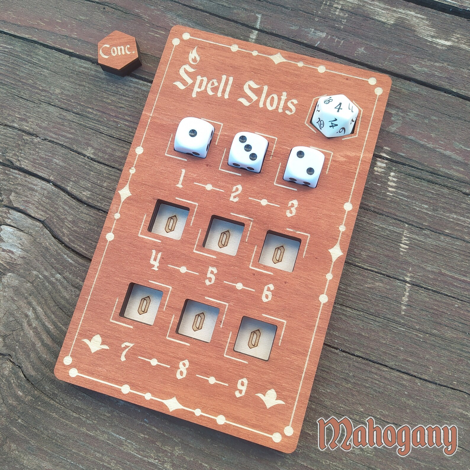 Pequeño D&amp;D Spell Slot Tracker / 8 colores diferentes / | Etsy
