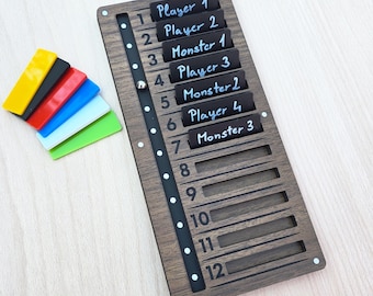 Initiative Tracker for Tabletop RPG – Dungeon Master Gift – Spearhead Crafts