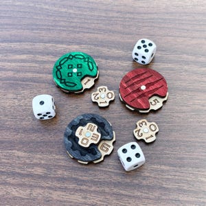 Mini Wood Health/Wound Counter & Game Tracker voor tabletop RPG – Spearhead Crafts