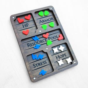 Daggerheart RPG Resource Tracker – TTRPG Token Tray – Spearhead Crafts