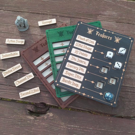 D&amp;D Class Feature Counter 8 different colors Dungeons and | Etsy