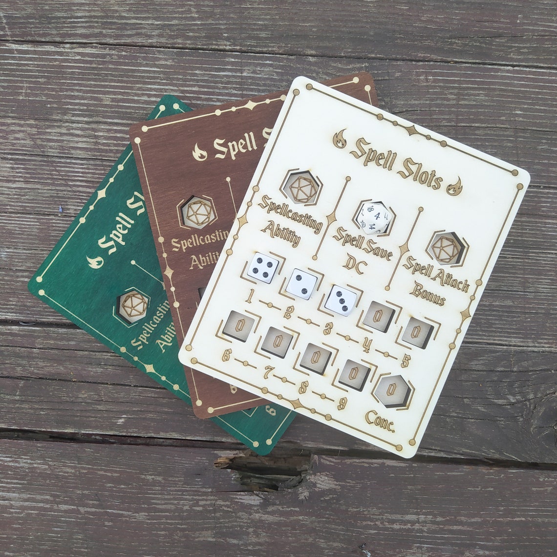 D&amp;D Spell Slot Tracker 8 different colors Dungeons and | Etsy