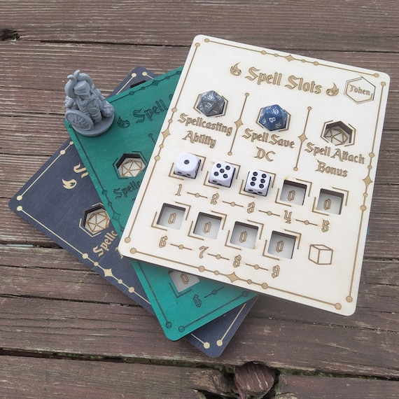 D&amp;D Spell Slot Tracker 8 different colors Dungeons and | Etsy