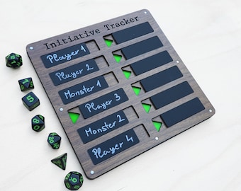Tabletop RPG Initiative Tracker - Dungeon Master Gift - Dungeons and Dragons Accessories - Spearhead Crafts
