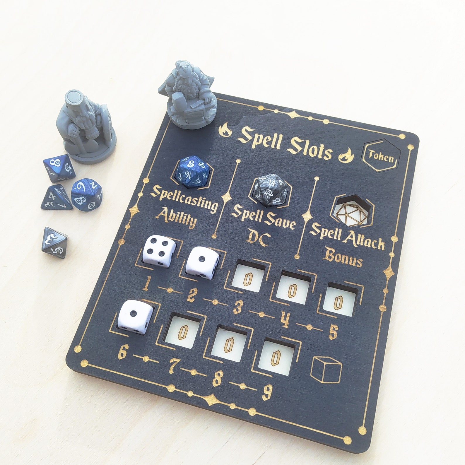 D&D Spell Slot Tracker 7 different colors Dungeons and Etsy