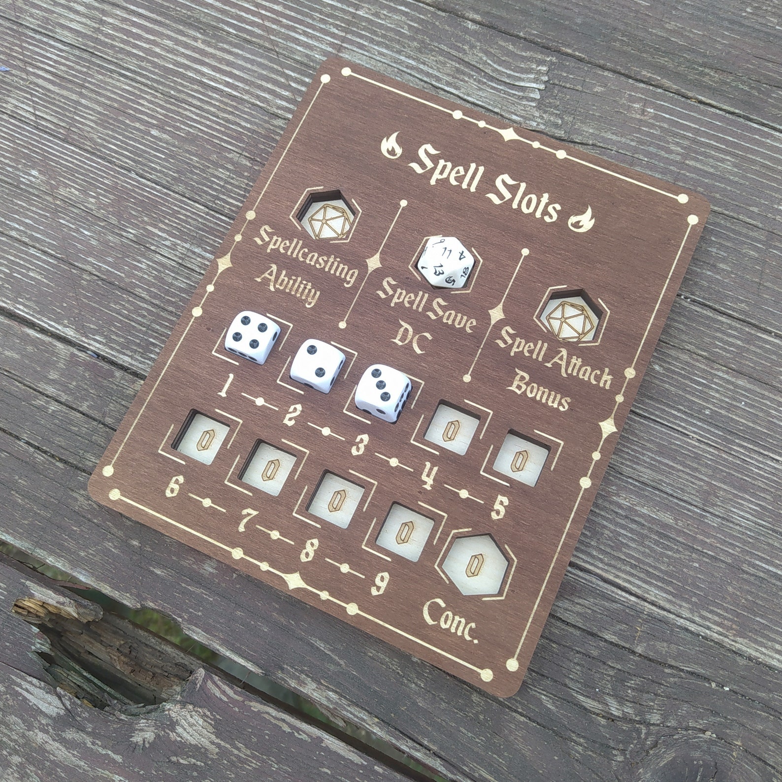 D&amp;D Spell Slot Tracker 8 different colors Dungeons and | Etsy
