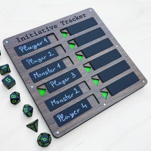 Tabletop RPG Initiative Tracker - Dungeon Master Gift - Dungeons and Dragons Accessories - Spearhead Crafts