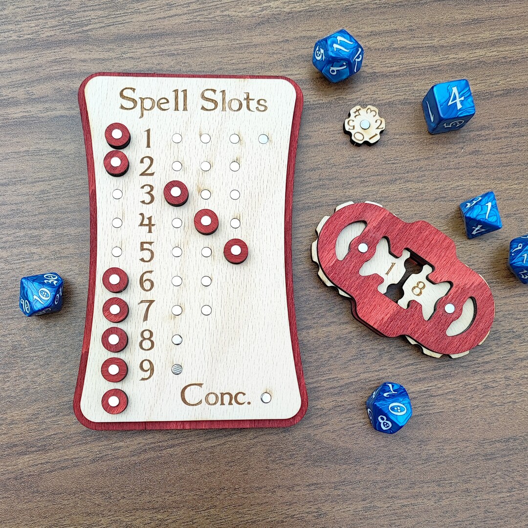 SPEARHEAD Dnd Hit Points Counter / Spell Slot Tracker Etsy
