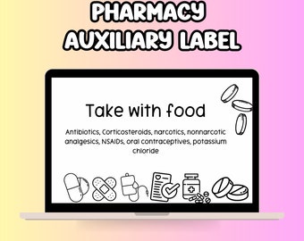 Pharmacy Auxiliary Label Flashcards | Digital Download | Printable | ItsDricaaa