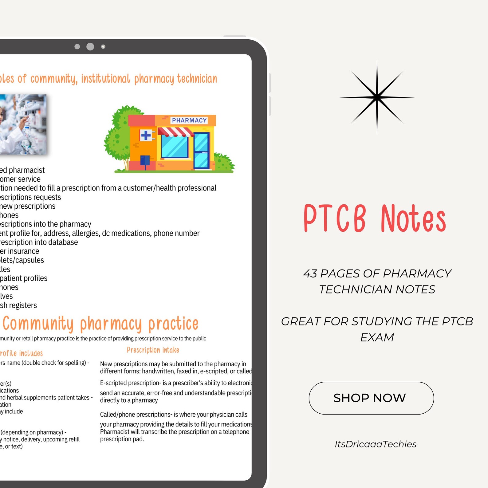 Digital Pharmacy Technician Binder Bundle Etsy