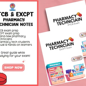 Mise à jour du classeur 2026 pour les techniciens en pharmacie | Notes de pharmacie| Préparation à l'examen PTCB ou ExCPT