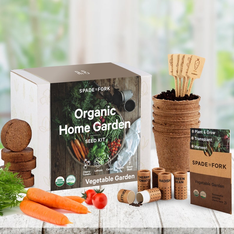 Indoor Vegetable Garden Starter Kit Certified USDA Organic image 0