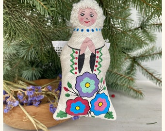 Flowered Christmas Angel Eco brand Christmas Decor Housewarming Gift Handmade decor Ukrainian ethnostyle Ukraine souvenir Christmas gift