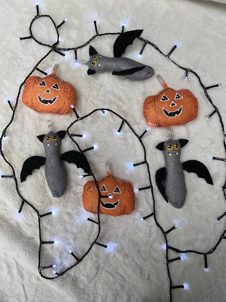 Halloween textile decoration Trick Or Treat Gift box Halloween decor Bat & Pumpkin Decor with the smell of vanilla Happy Halloween image 8