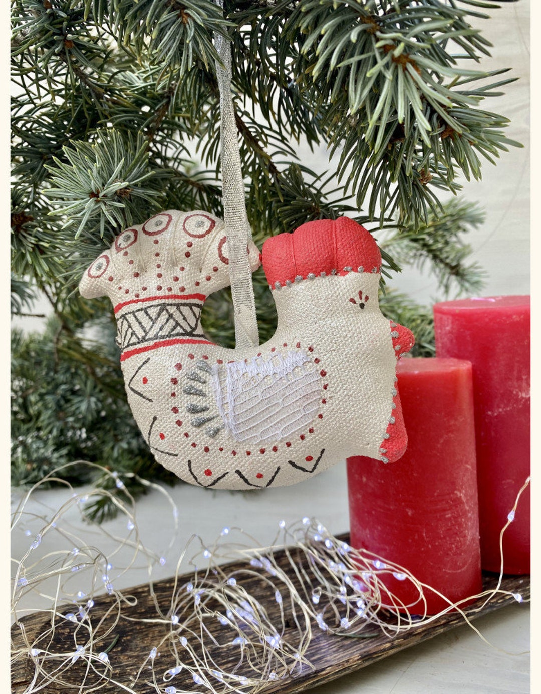 Christmas Rooster Decoration 