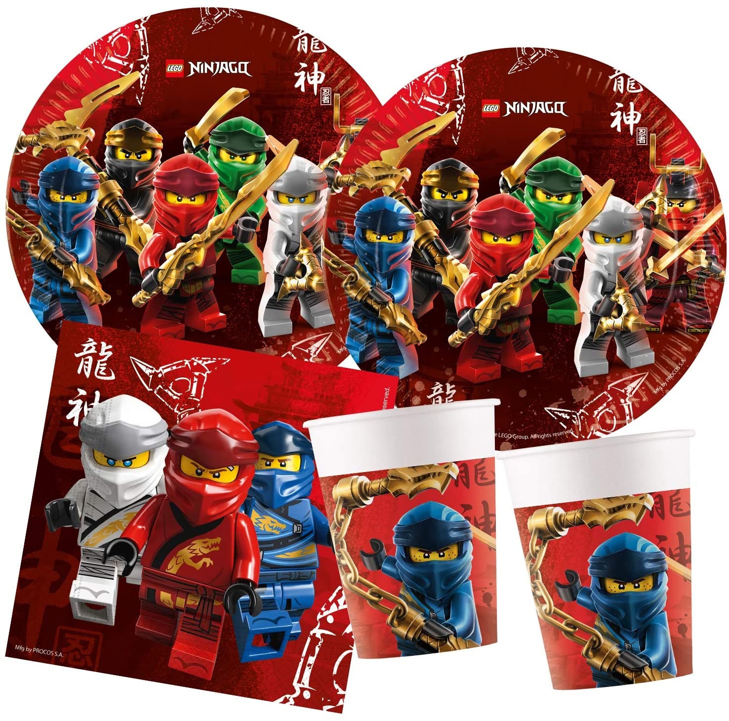 Ninjago Theme Party Decoration Disposable Tableware One-off Paper Plate Dishes 