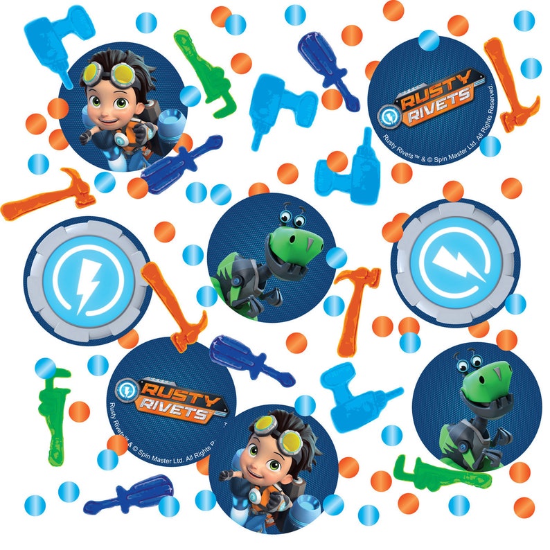 RUSTY RIVETS Party Supplies Tableware Decor Plates Napkins Cups Tablecover Banner Birthday image 6
