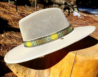 Brown Trout Hat Band Fishing Hat Band Hat Bands Fly Fishing Gift