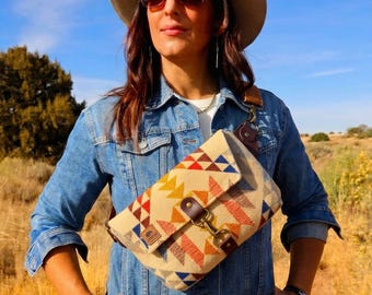 Southwestern Wool Crossbody Bag - Smith Rock, Cowgirl Purse