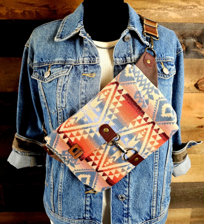 Crossbody Bag, Cross Chest Bag, Western Purse, Travel Bag, Western Bag, Southwestern Purse, Sling Bag, Minimalist Bag, Festival Bag image 1