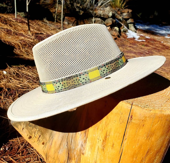 Brown Trout Hat Band, Fishing Hat Band, Hat Bands, Fly Fishing Gift Men,  Cowboy Hat Band, Western Hat Bands, Hat Bands for Men, Fishing Hat 
