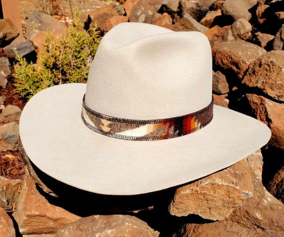 Western Cowboy Hat Band, Wool Hat Band, Cowboy Hat Accessory 