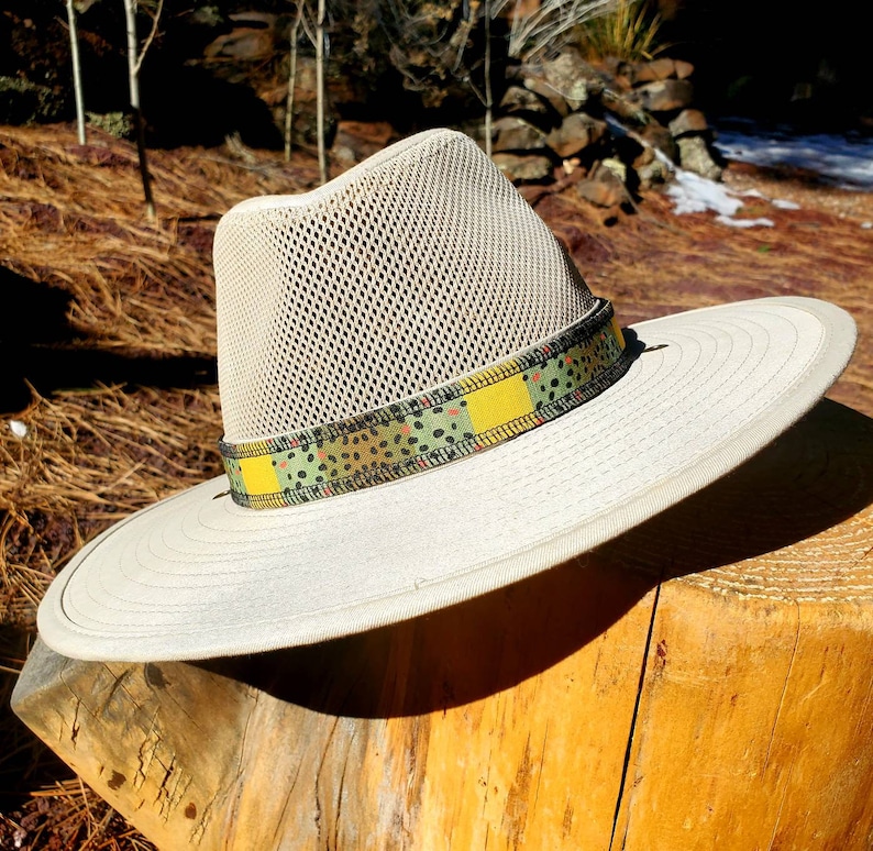 Brown Trout Hat Band Fishing Hat Band Hat Bands Fly Fishing Etsy