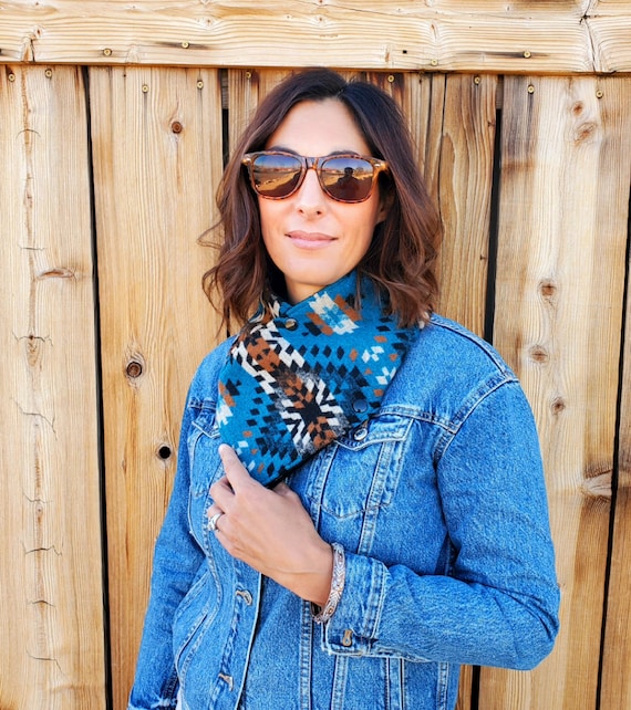Handmade Wool Aztec Cowl: Southwestern Western Accessory