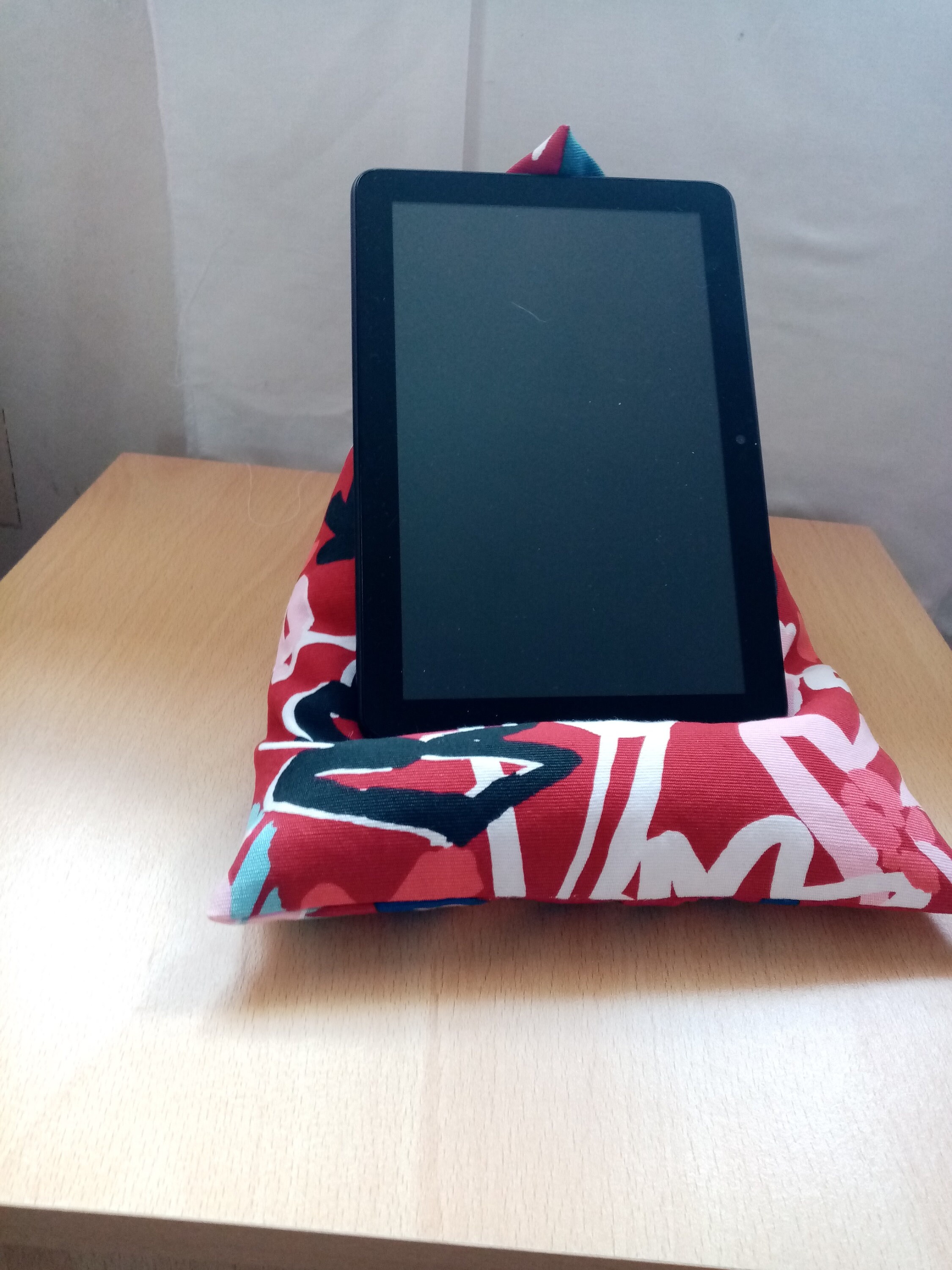 Homemade cotton bean bag iPad Notepad Kindle Tablet stand