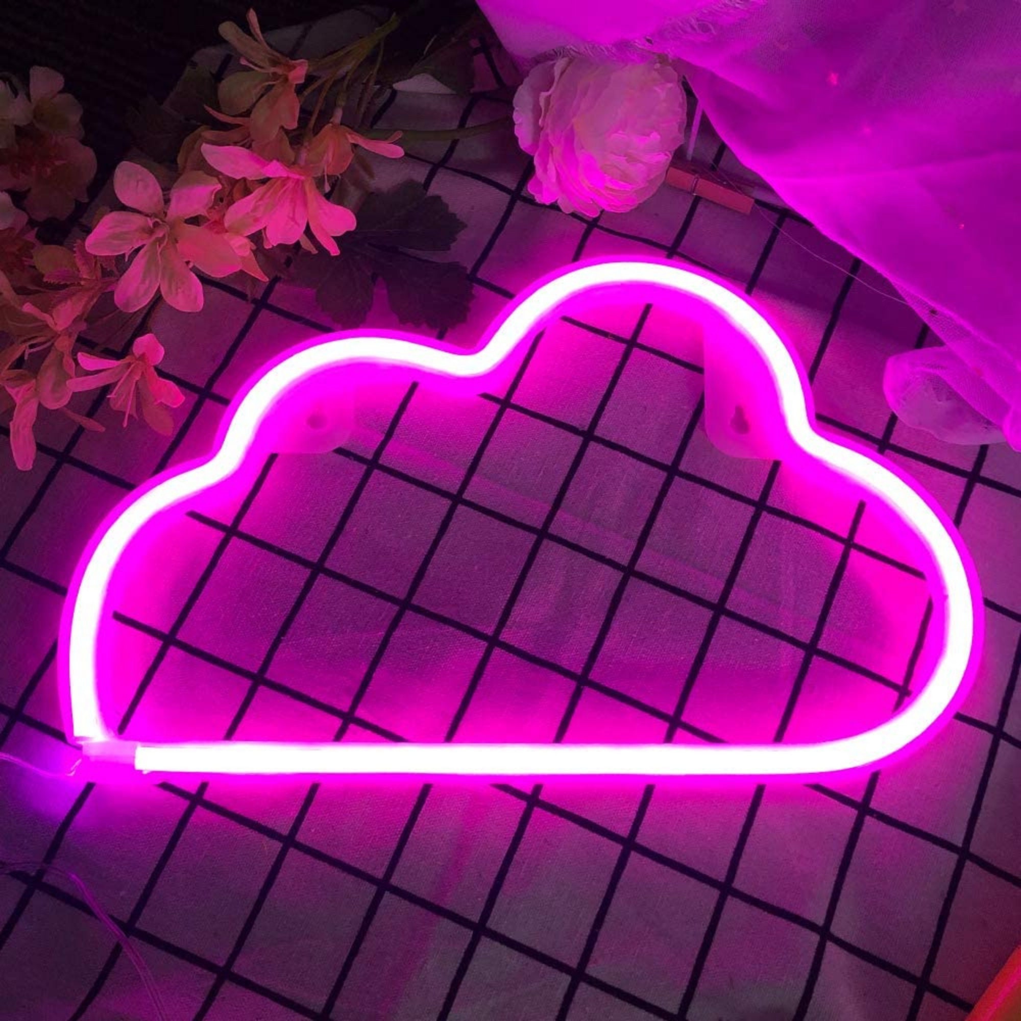 LED Cloud Light Neon Signs USB Battery Operated Decorative | Etsy