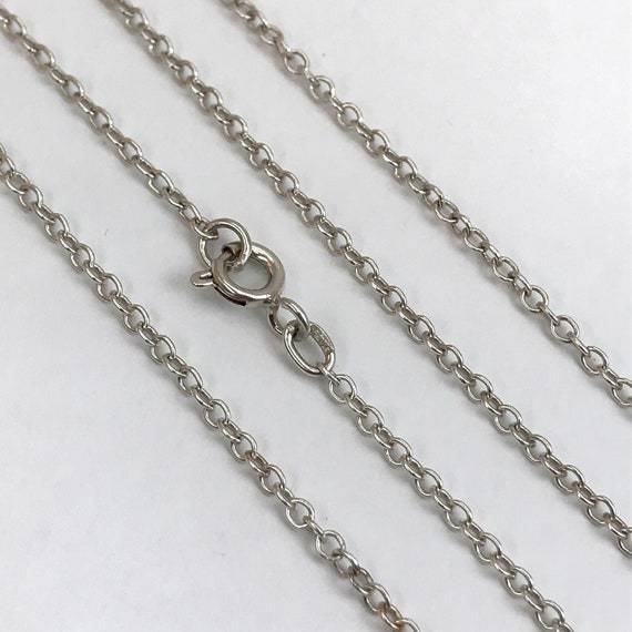 Vintage original sterling silver 875 chain, thin … - image 1