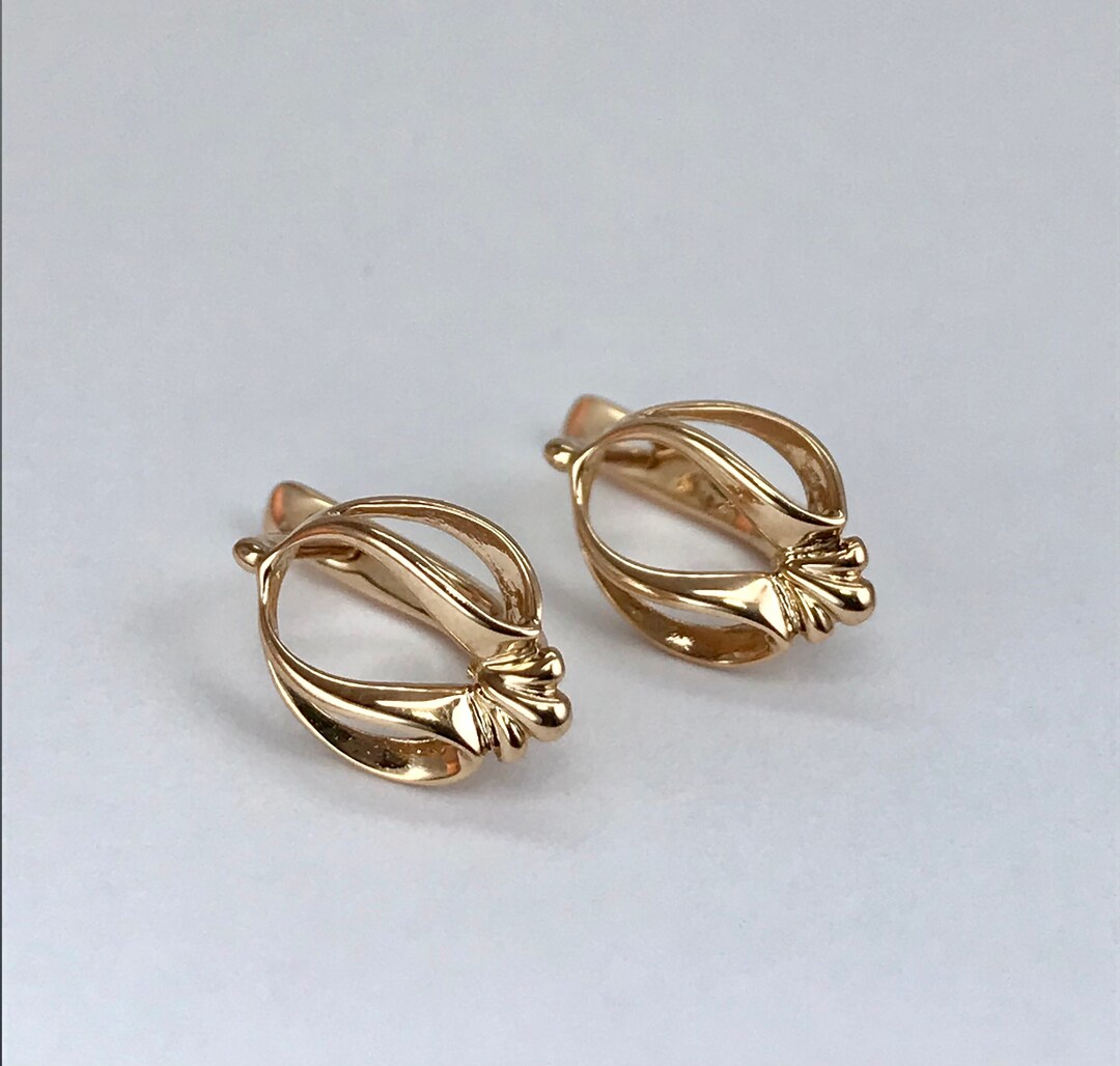 Small Children's Rose Gold 585 14k Earrings Micro Gold Earrings for