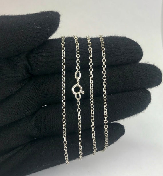 Vintage original sterling silver 875 chain, thin … - image 3
