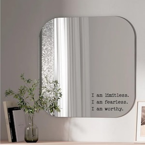 I Am Limitless. Motivational Mirror Decal, Positive Affirmation Wall Sticker, Inspirational Vinyl for Home, Bathroom, or Teen Room Decor