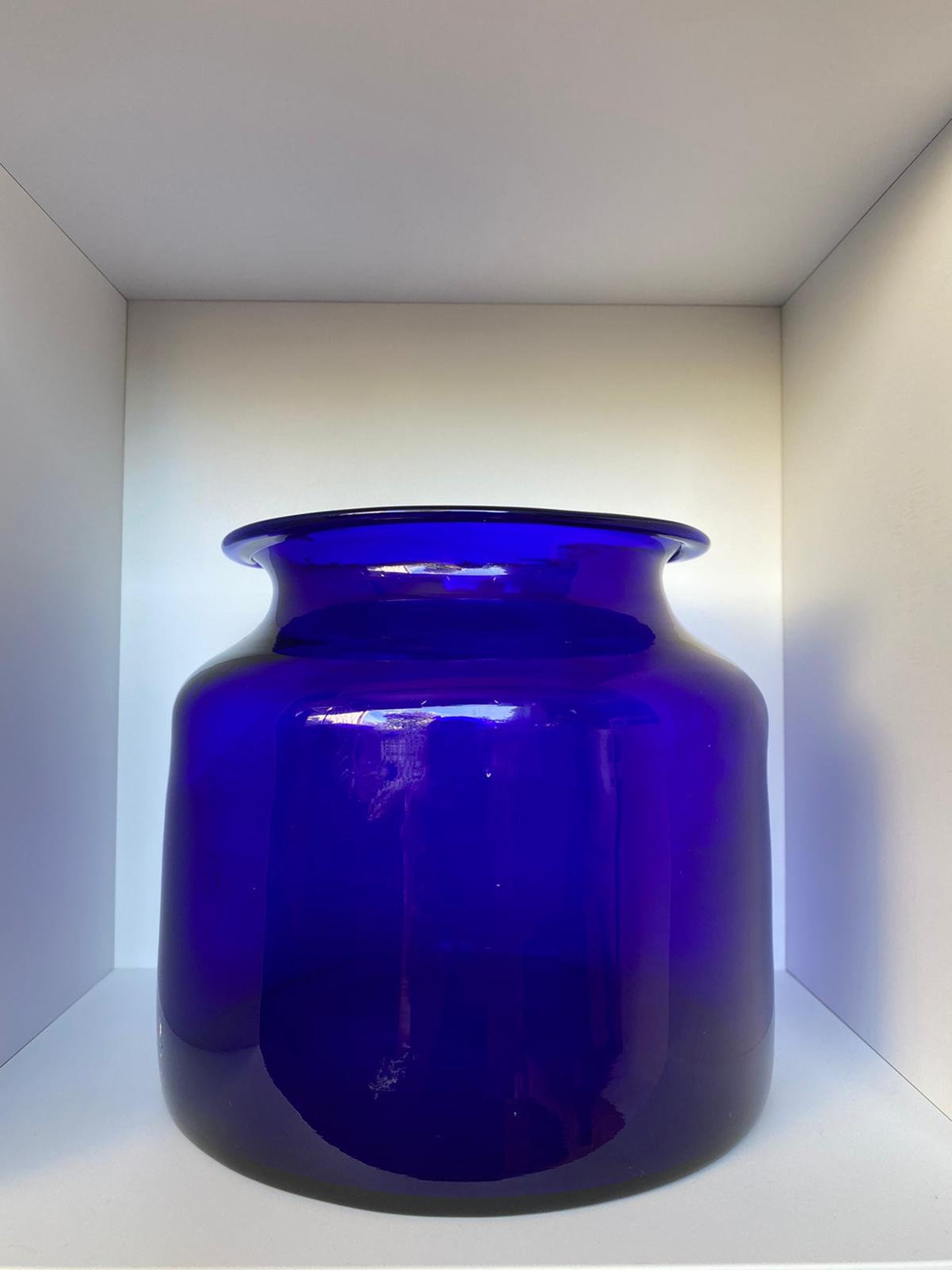 Blue indigo glass vase vintage flowers gift Etsy