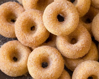Mini donuts veganos sin gluten y sin azúcar