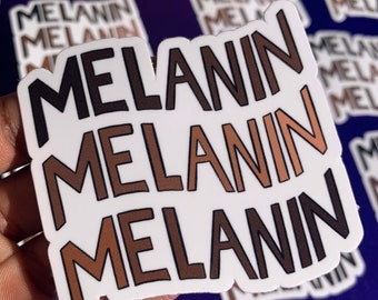 Naklejka z melaniną | Naklejka BLM | Naklejki na laptopa | Część z każdego zamówienia przekazywana jest na walkę z niesprawiedliwością rasową | Magia melaniny