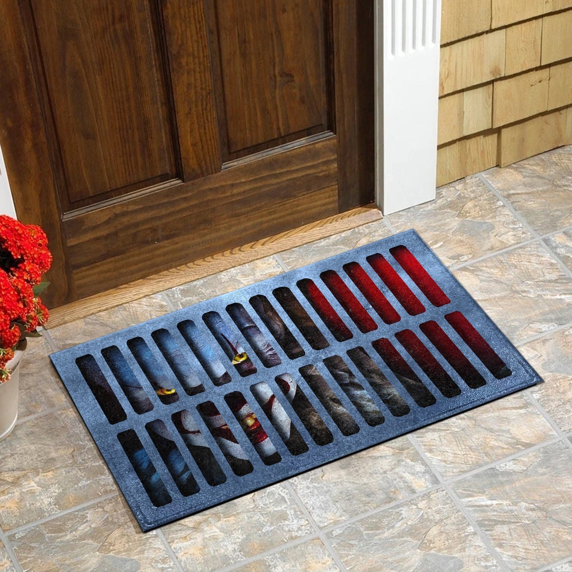 Pennywise IT Doormat Pennywise Doormat Horror Etsy