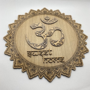 Om Sweet Home Mandala - two layers - SVG PDF DFX files.