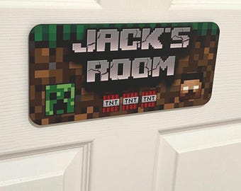 Plaque personnalisée pour porte/pièce/salle de jeux sur le thème des jeux