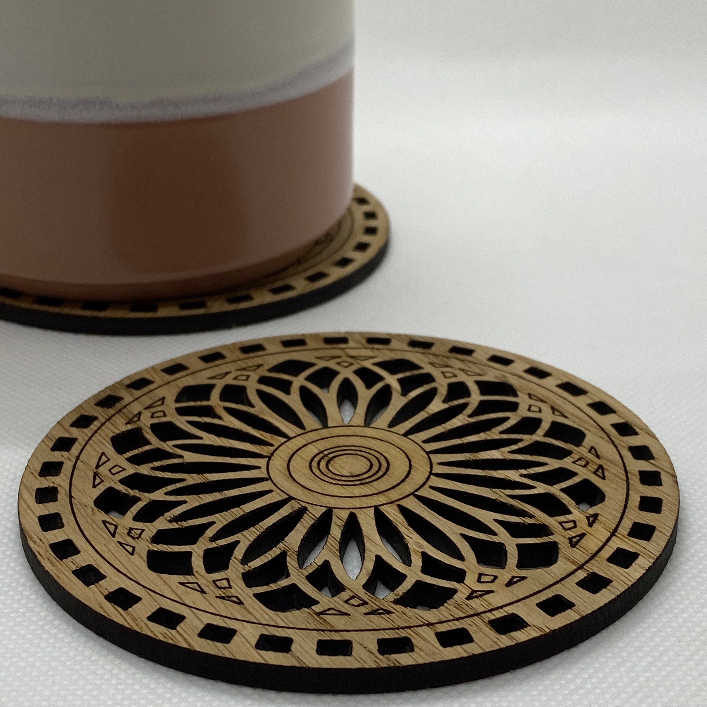 Luxury Oakwood tablemat/placemat & coaster sets. Great for Etsy