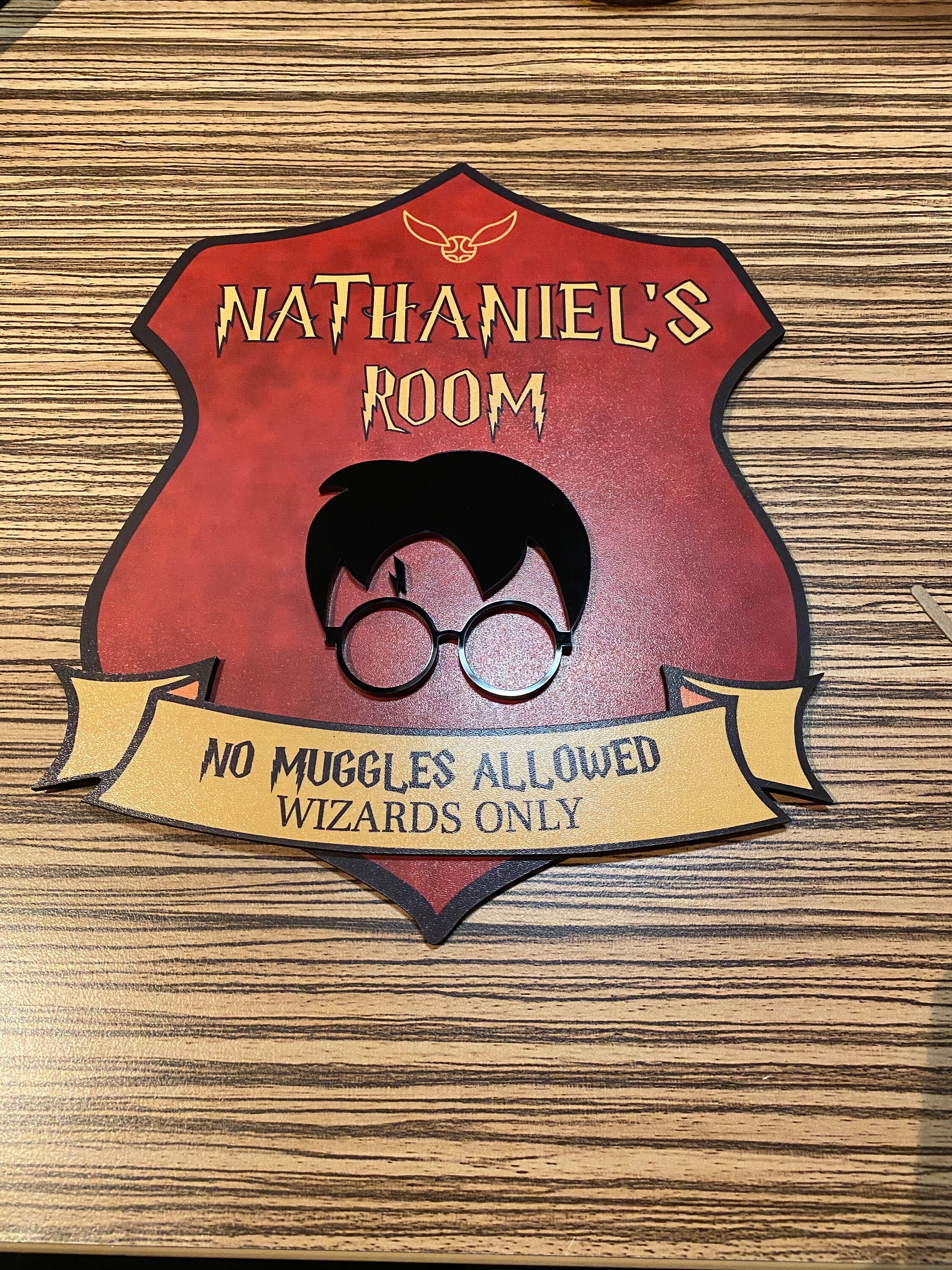 Muggle Magic Sign Personalized Wizard Themed Door Sign | Custom Magical Academy Room ...