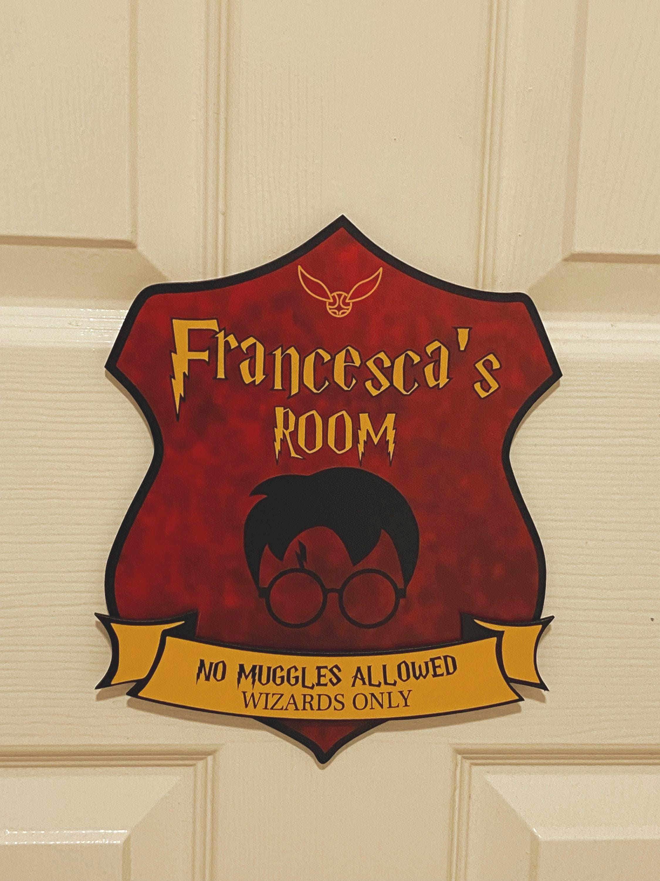 Muggle Magic Sign Personalized Wizard Themed Door Sign | Custom Magical Academy Room ...