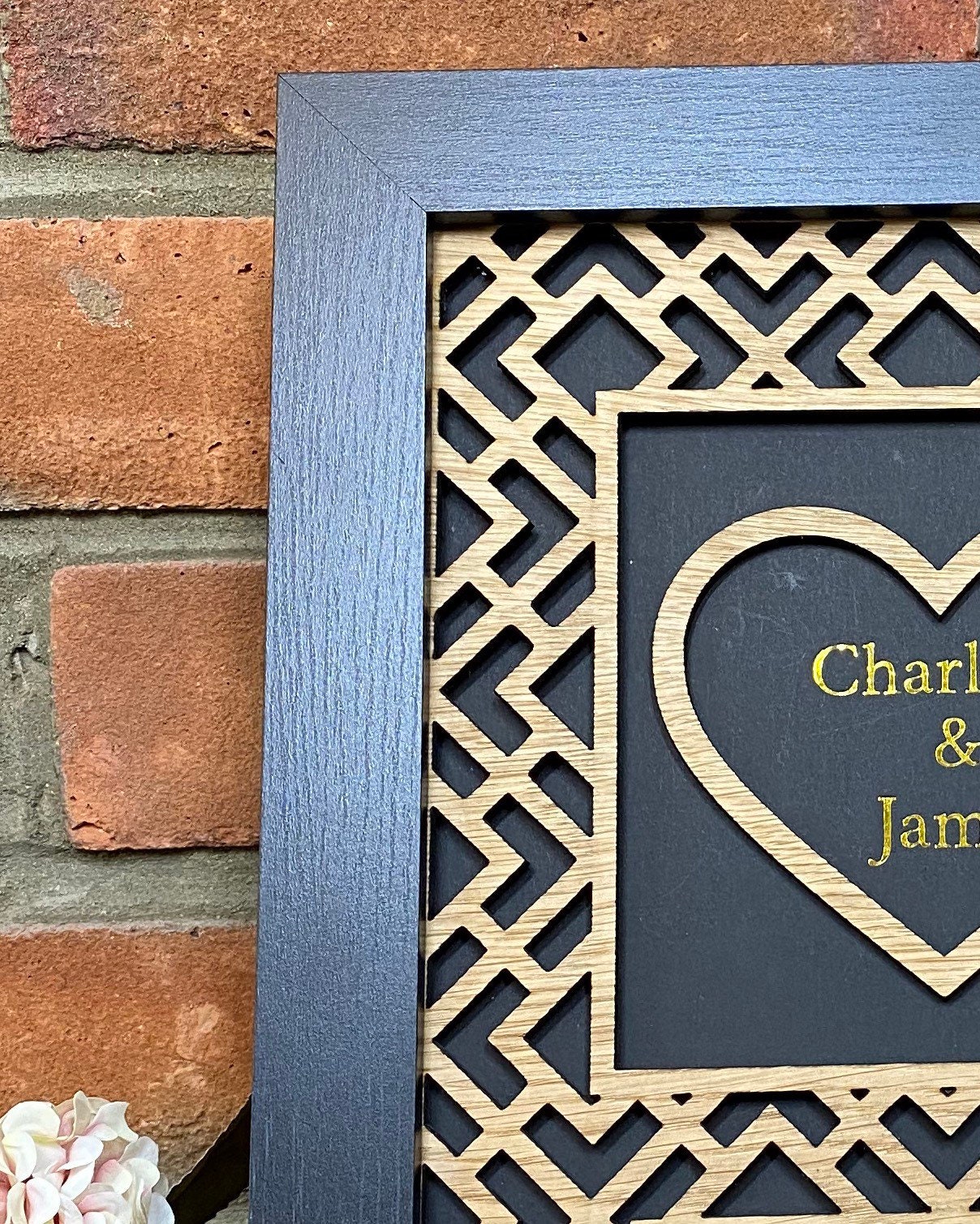 Art Deco Wooden Inlay Frame Boxes With Heart SVG PDF DFX Etsy