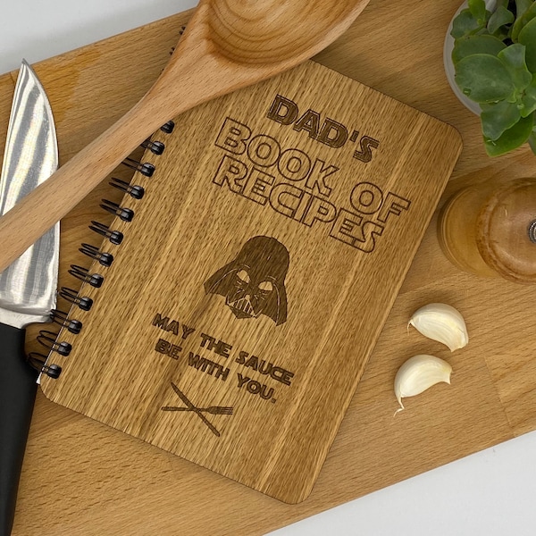 Star Wars Oakwood Recipe Notebook: Personalized Engraved Gift