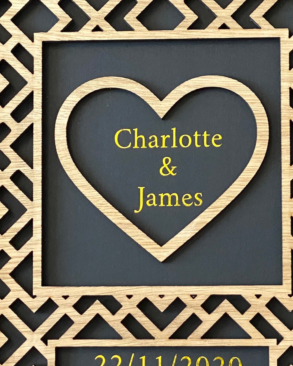 Art Deco Wooden Inlay Frame Boxes With Heart SVG PDF DFX Etsy