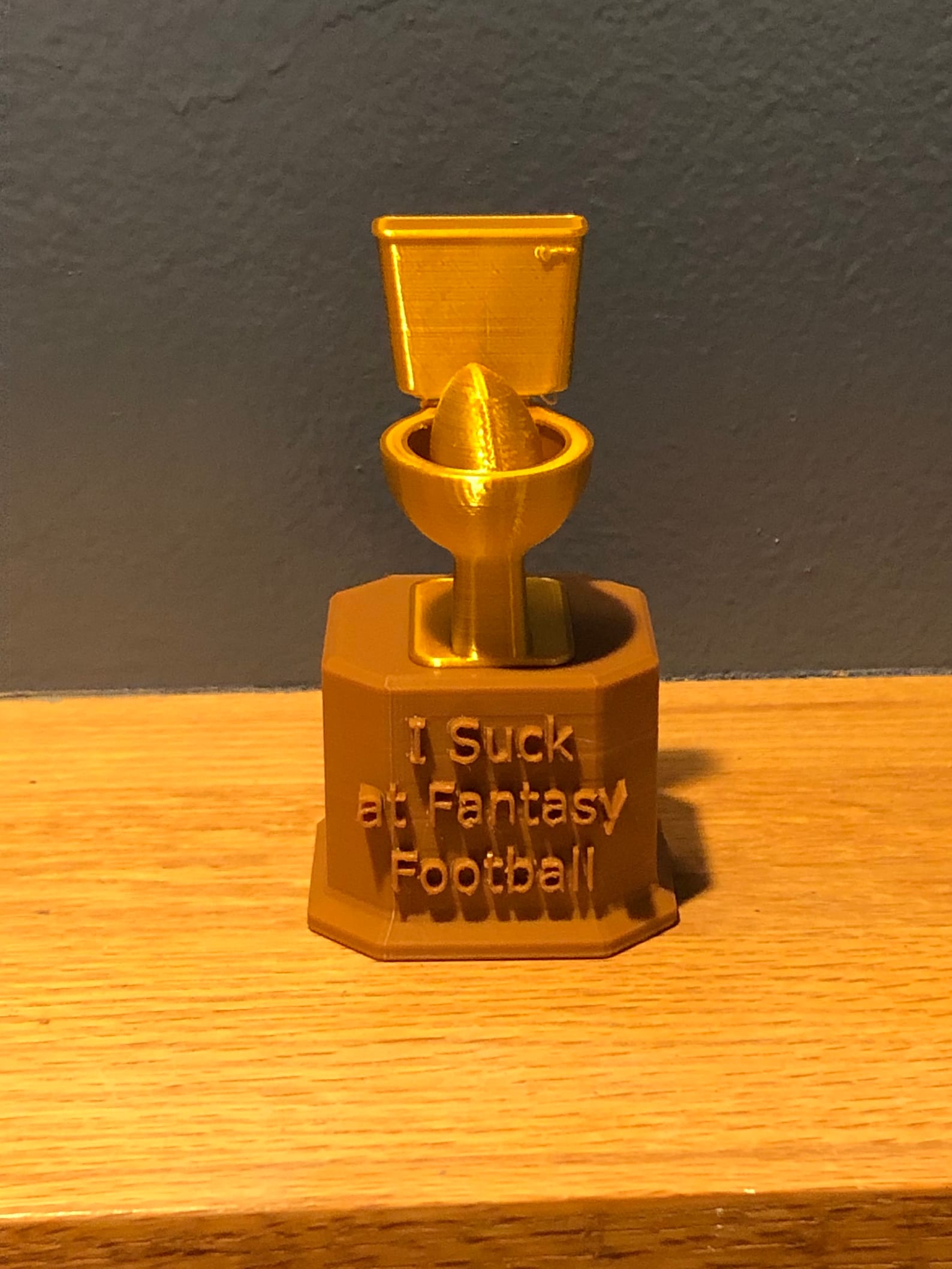 Fantasy Football Loser Trophy 3D Printed Etsy